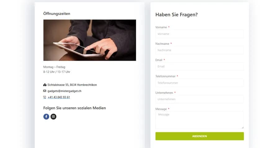 Screenshot des Projekts