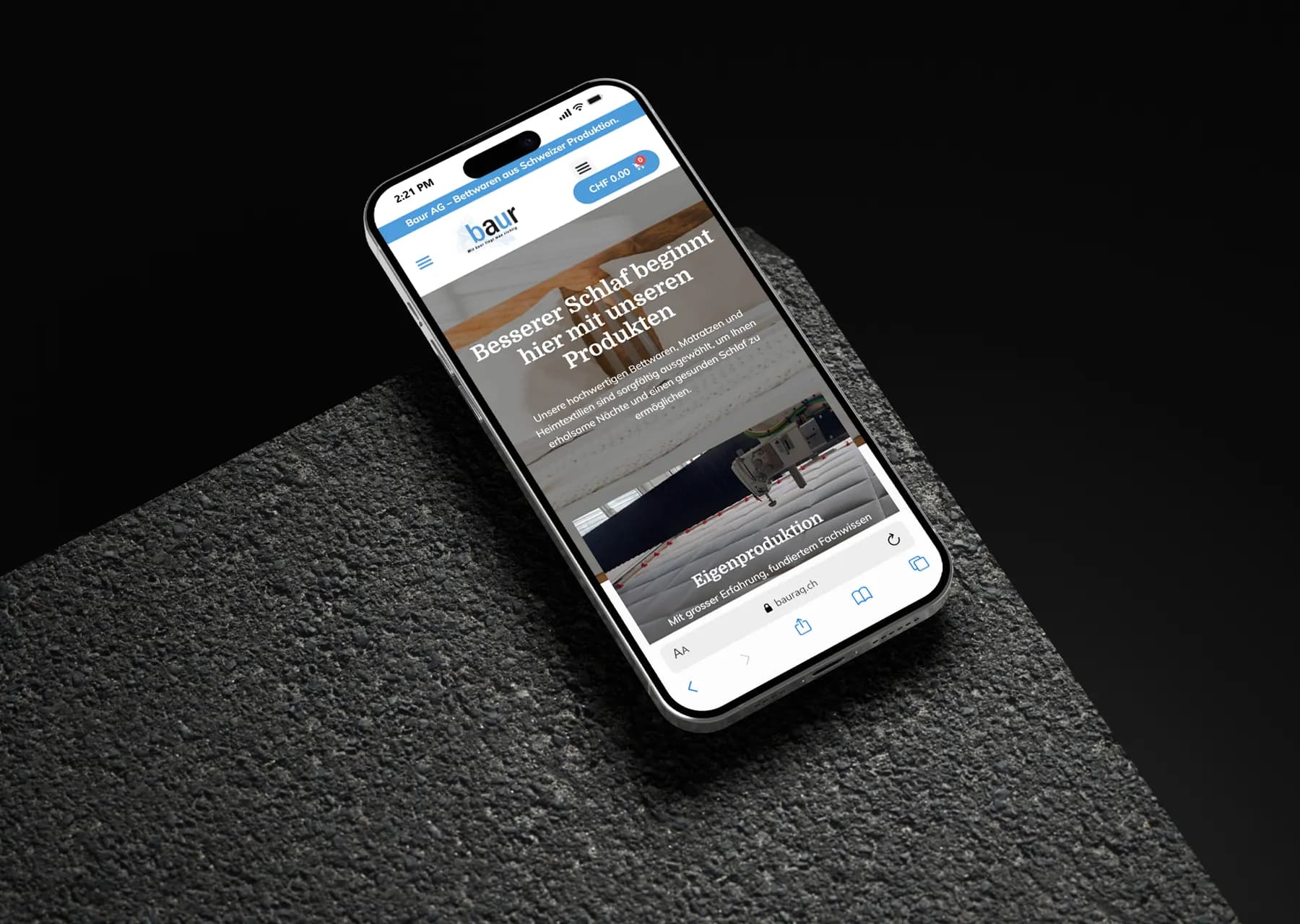 Website-Projekt Baur AG