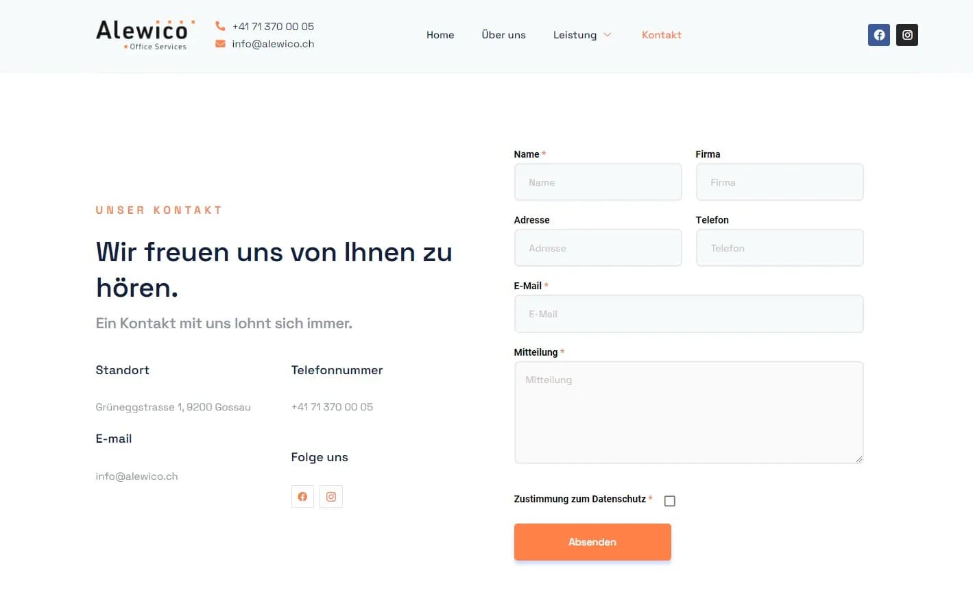 Screenshot des Projekts