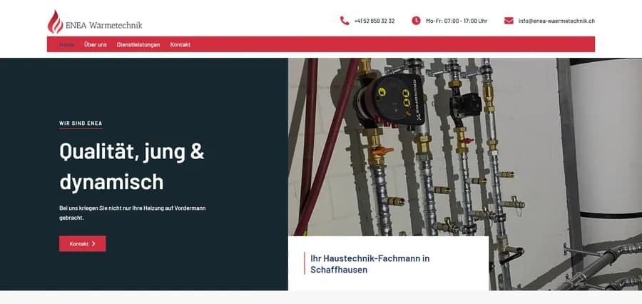 Website-Projekt ENEA Wärmetechnik