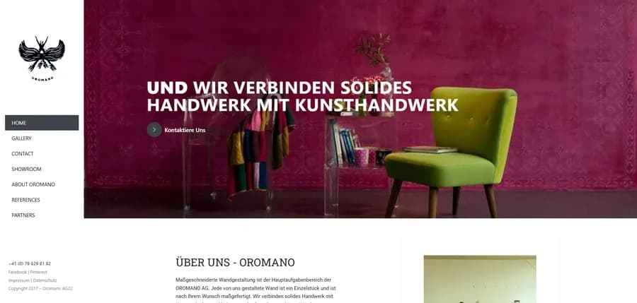 Website-Projekt OROMANO AG