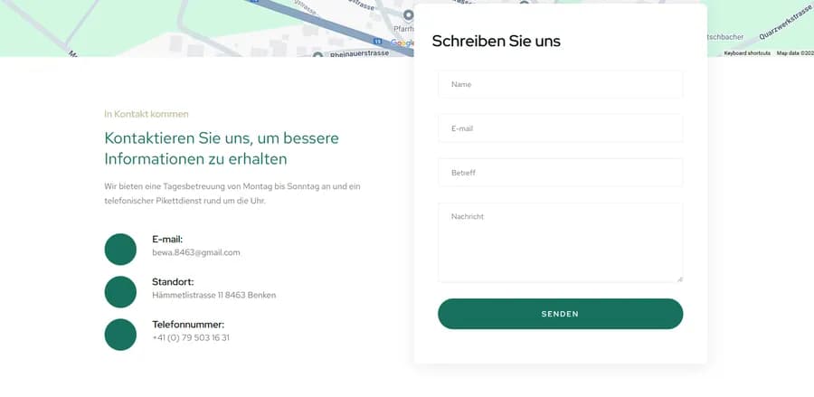 Screenshot des Projekts