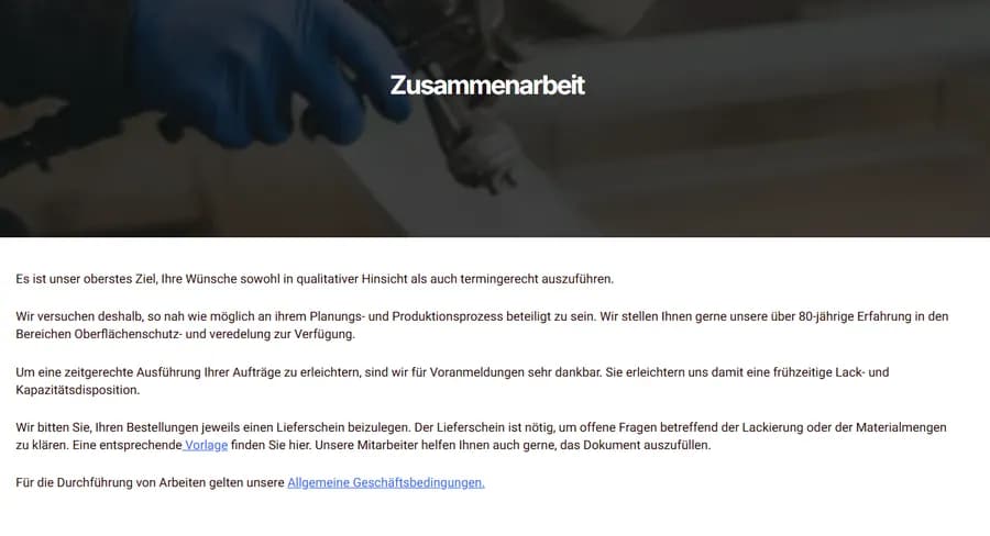 Screenshot des Projekts