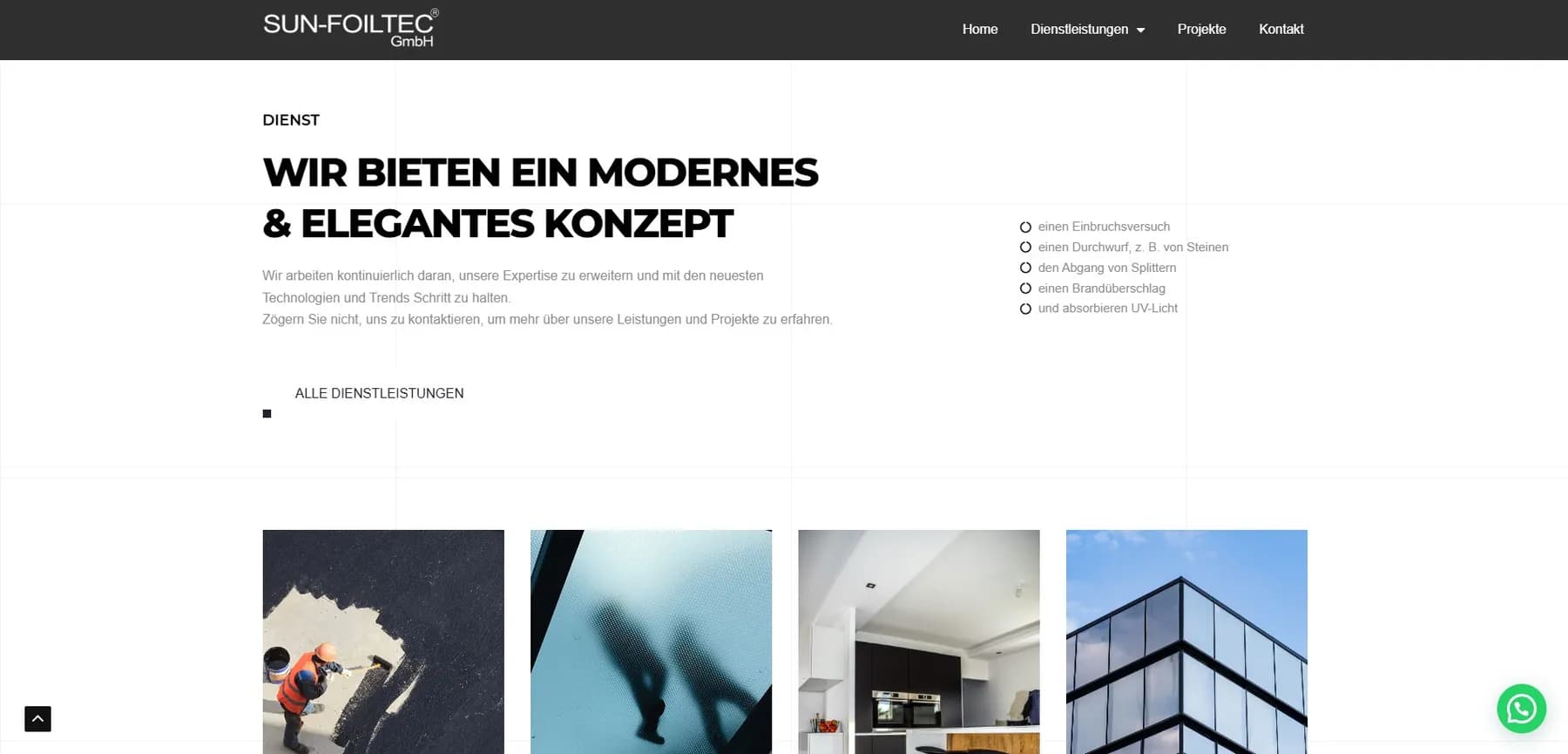 Screenshot des Projekts