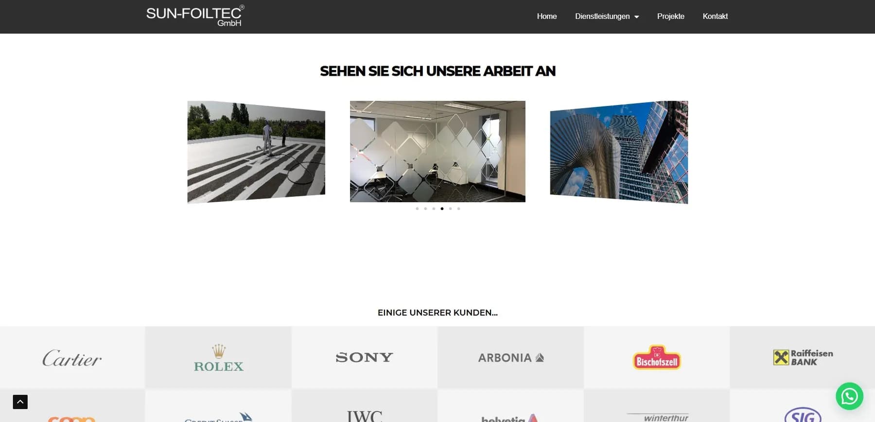 Screenshot des Projekts