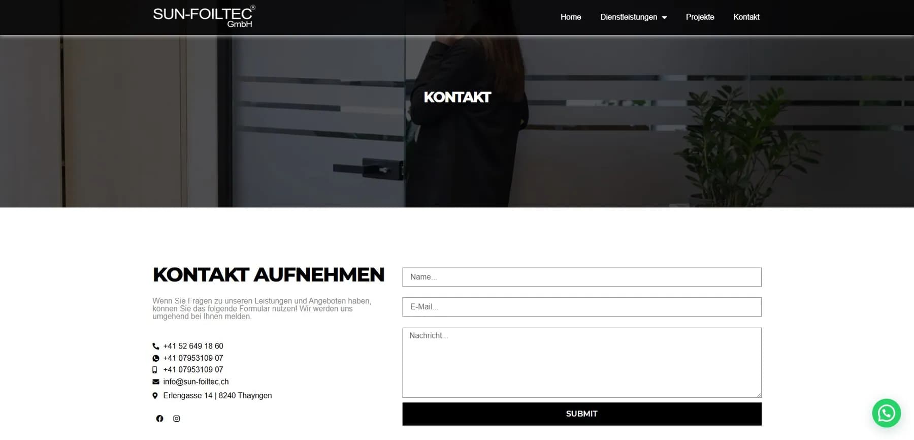 Screenshot des Projekts